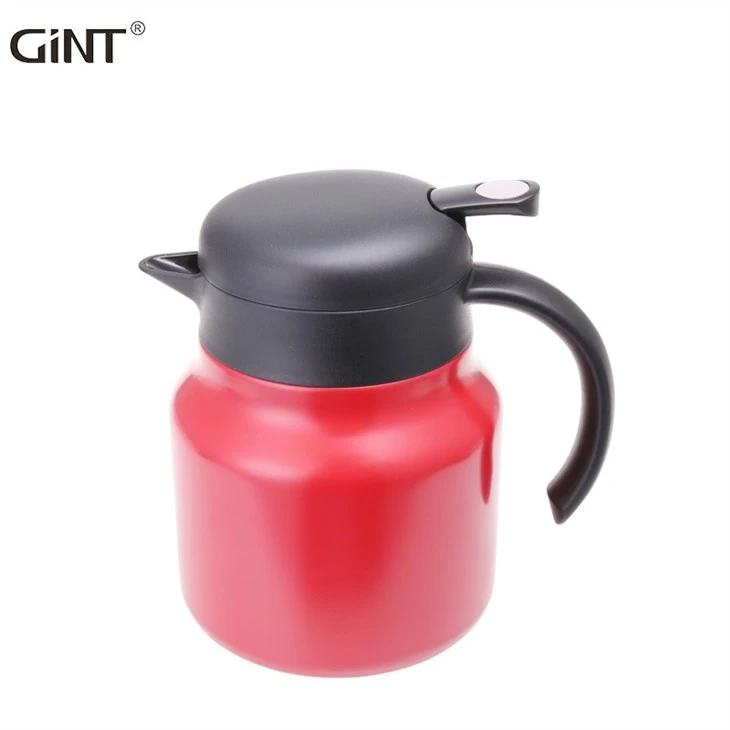 Fashionable Red Stainless Steel Vacuum Insulated Handy Coffee Carafe Jug suppliers